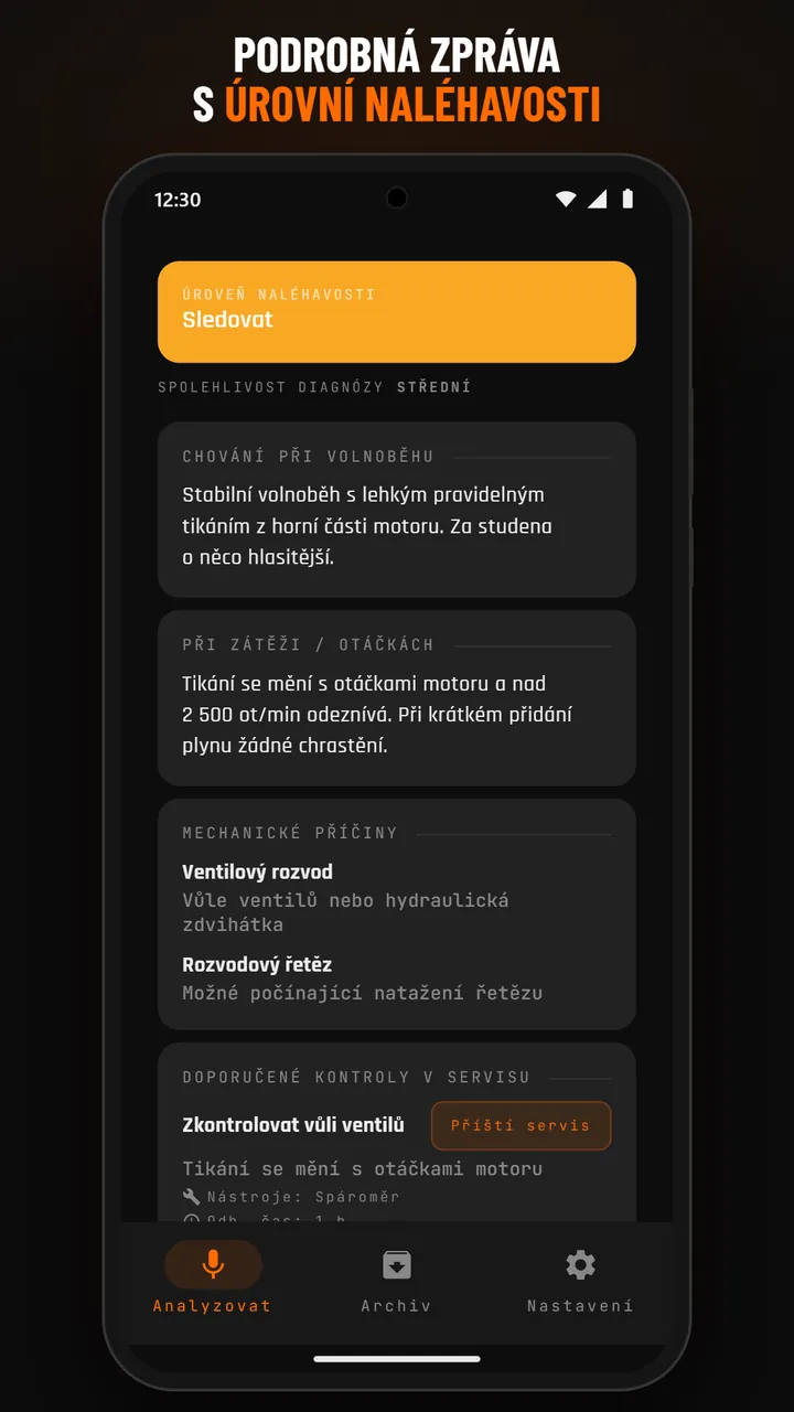 Výsledek analýzy