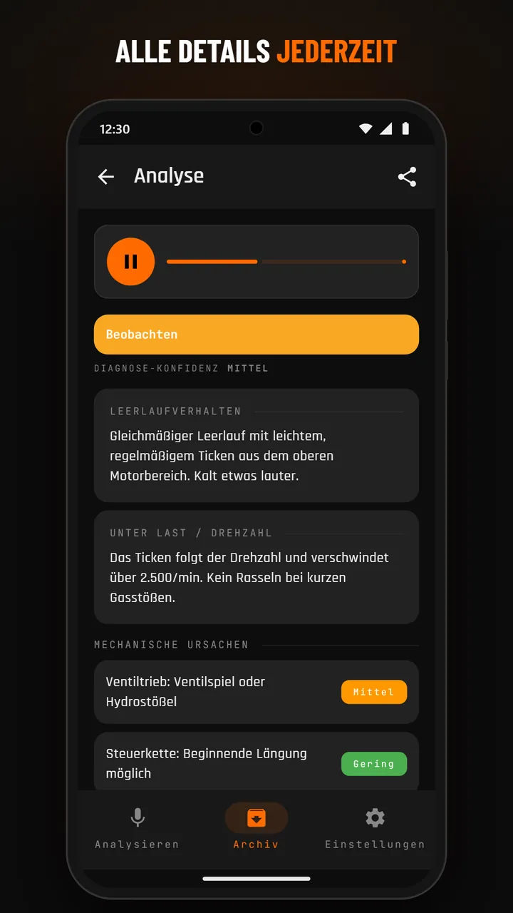Archiv-Detail mit Audio