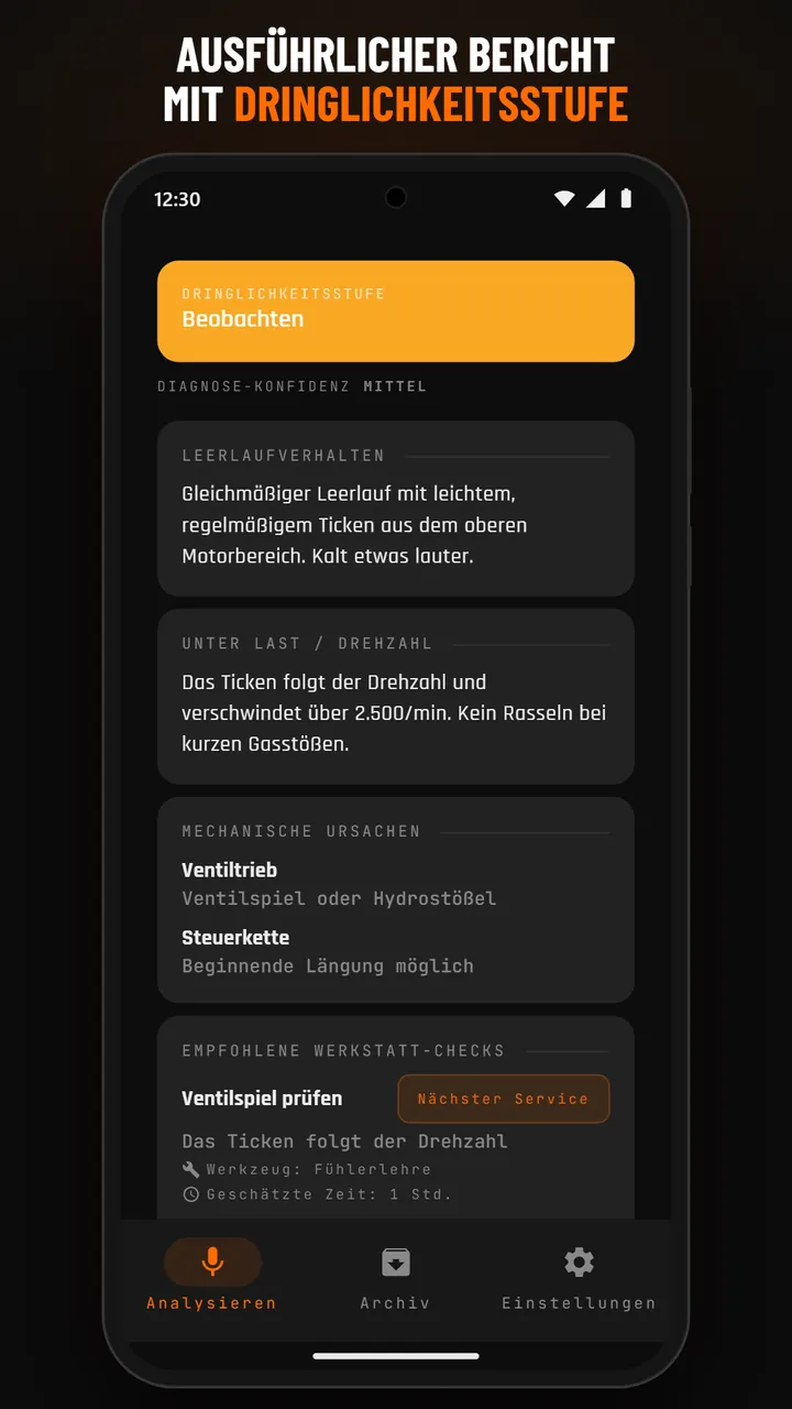 Analyse-Ergebnis
