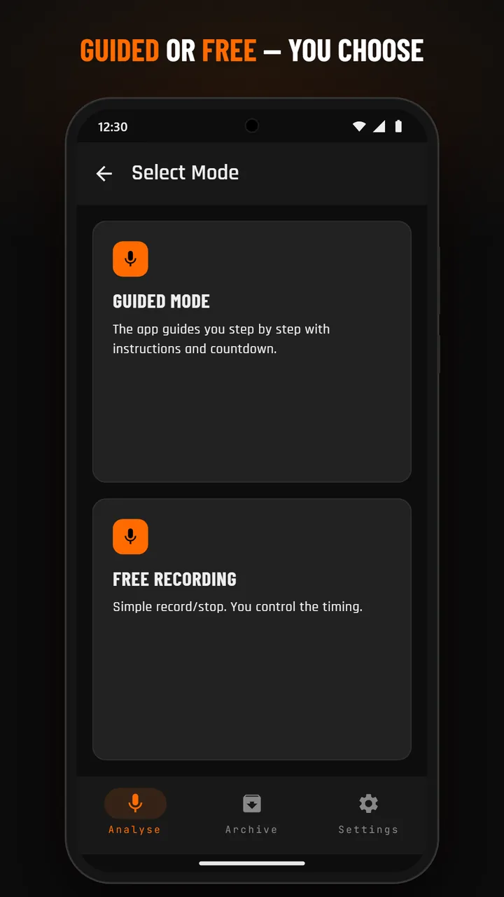 Mode selection