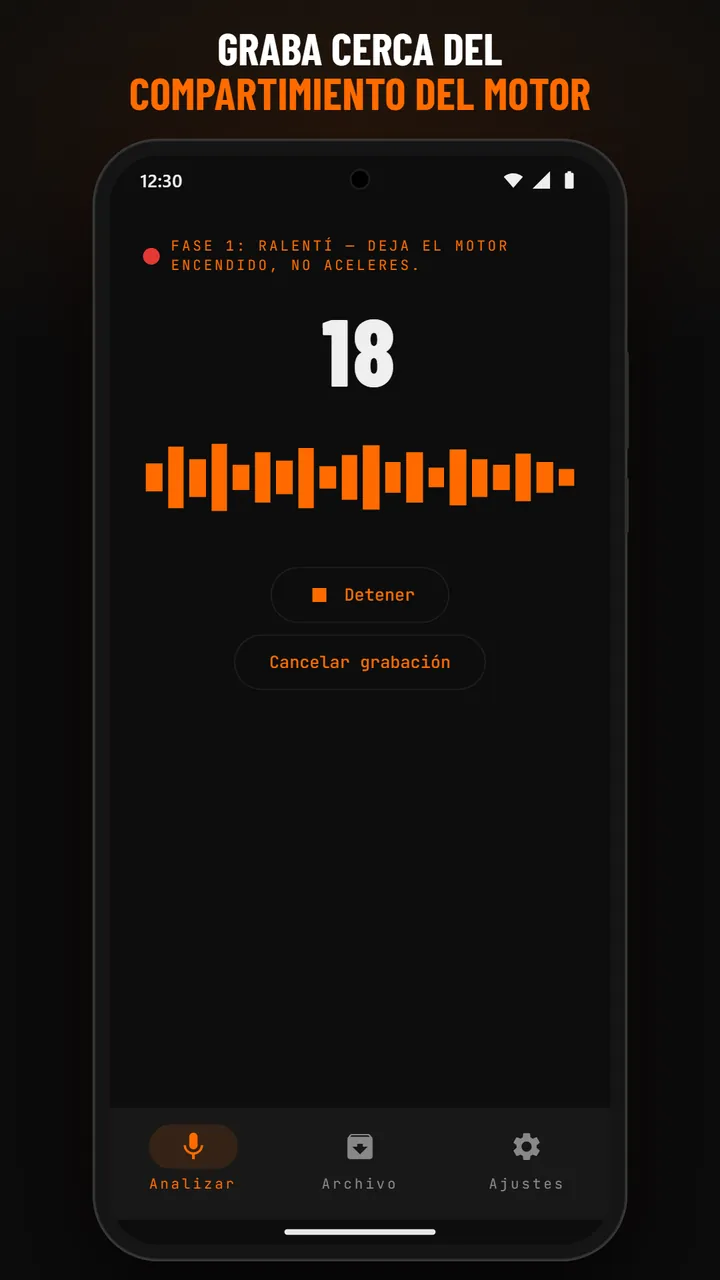Pantalla de grabación