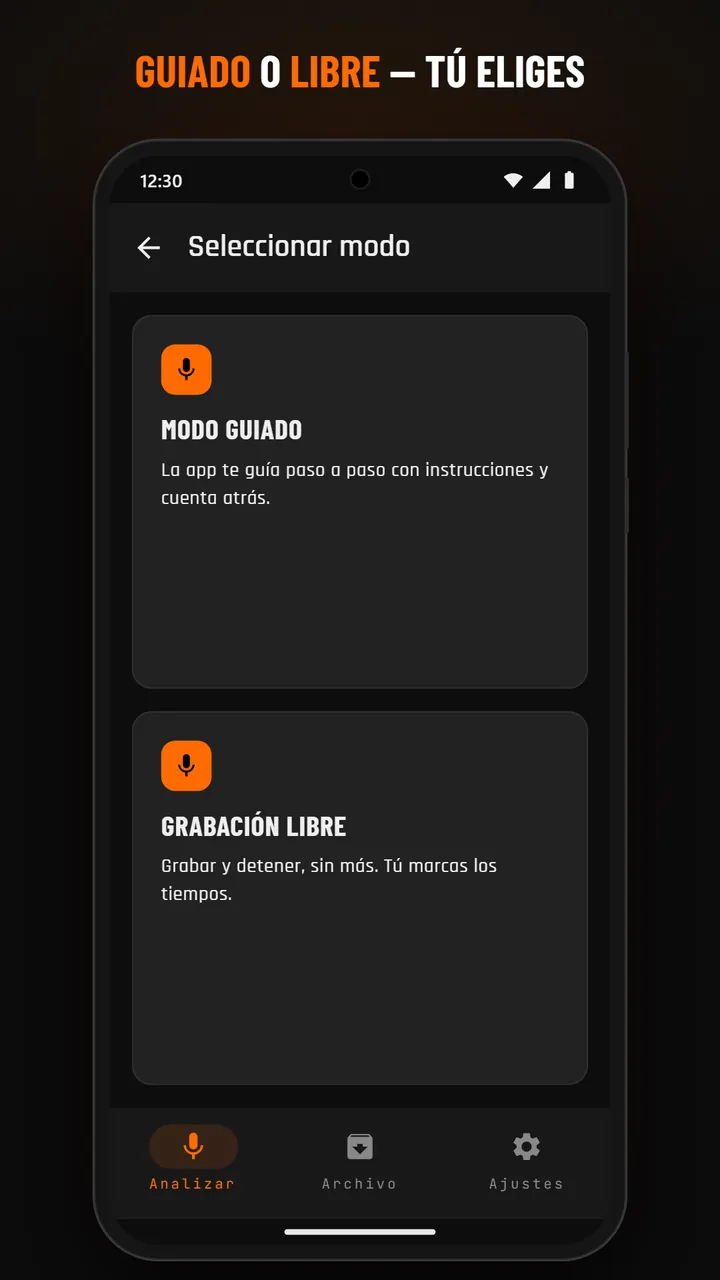 Selección de modo