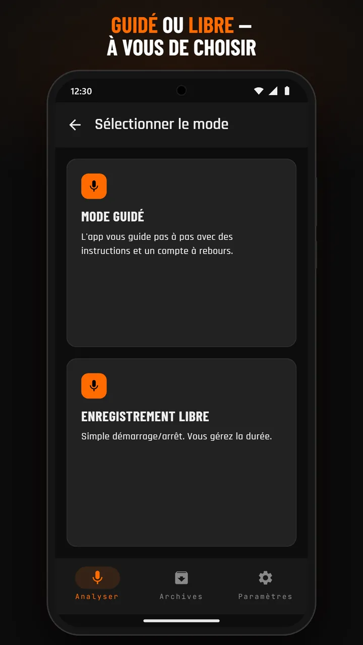 Choix du mode