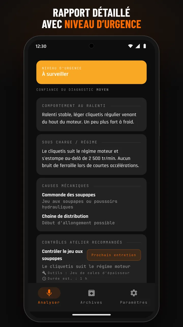 Résultat d’analyse