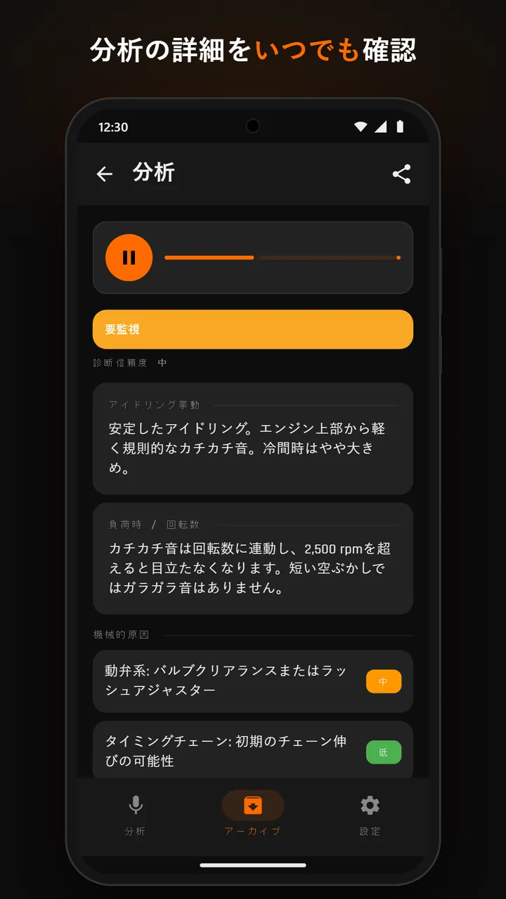 音声付きのアーカイブ詳細