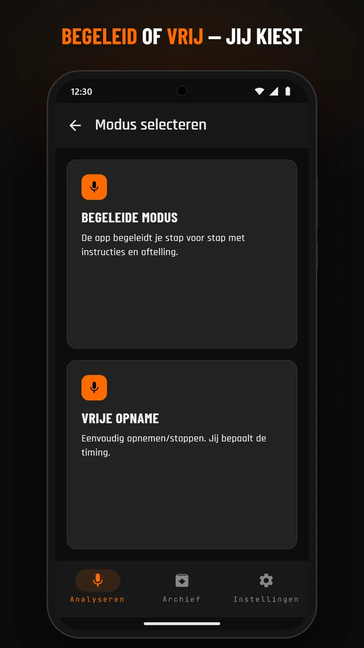 Modus kiezen