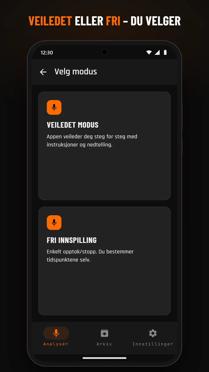 Valg av modus