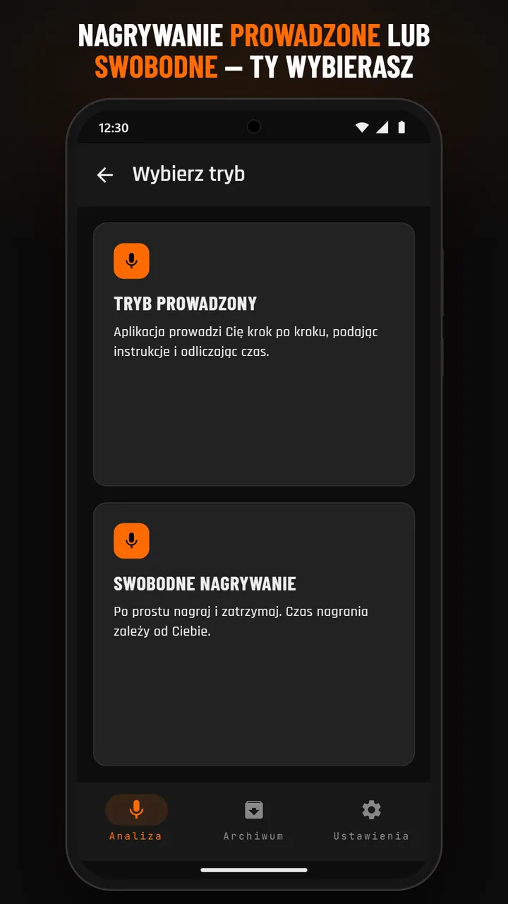 Wybór trybu