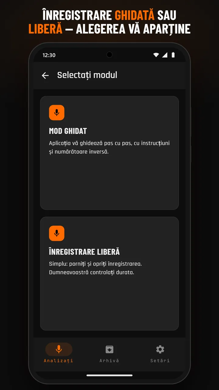 Selectarea modului