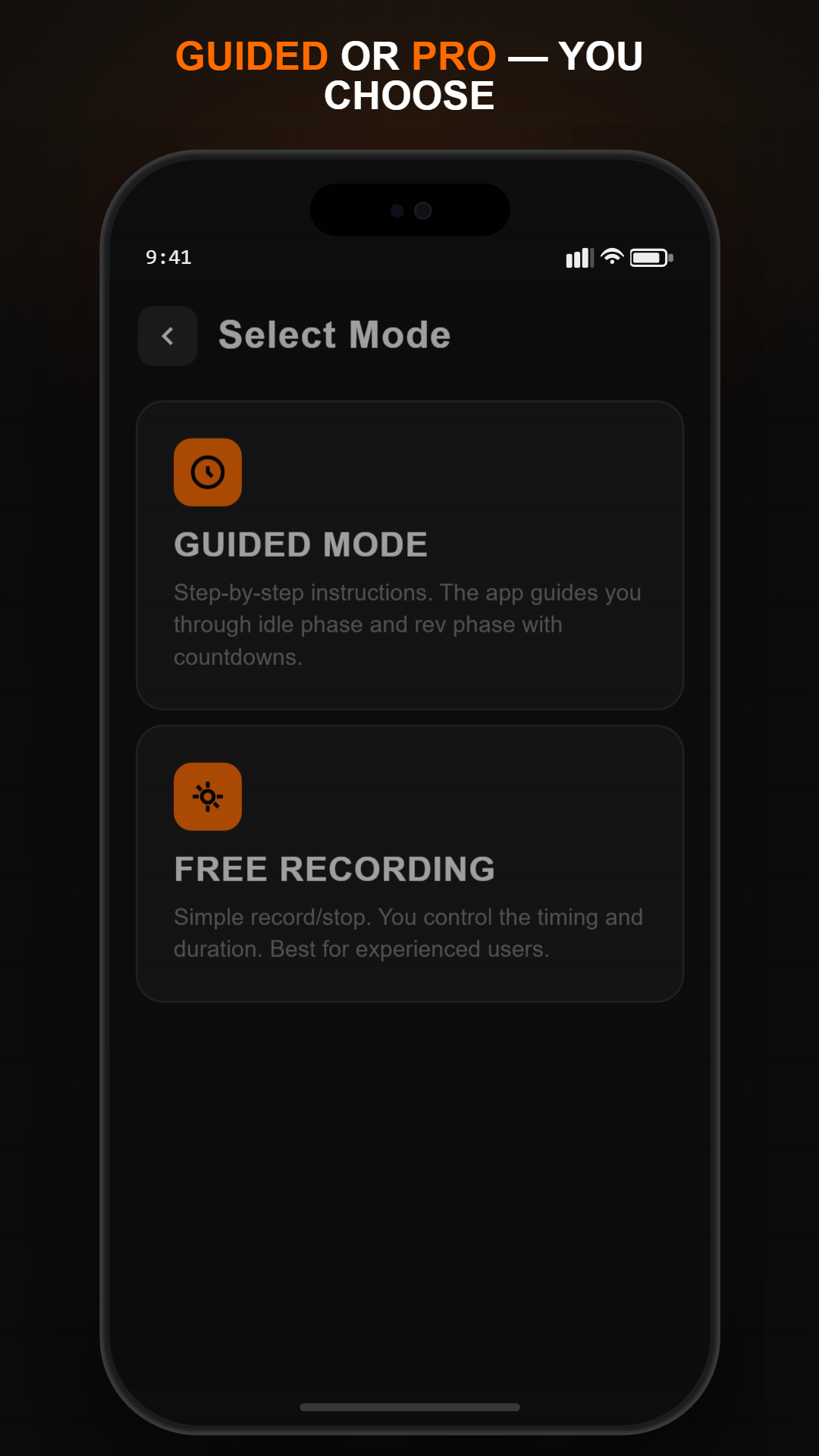 Mode selection
